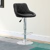 Black Diamond-Back Adjustable Bar Stool (Set of 2)-2