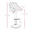 Black Diamond-Back Adjustable Bar Stool (Set of 2)