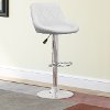 White Diamond-Back Adjustable Bar Stool (Set of 2)-2