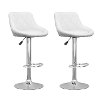 White Diamond-Back Adjustable Bar Stool (Set of 2)-3