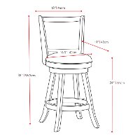 White Wash Counter Height Stool (Set of 2) - Woodgrove-3