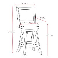 White Wash Bar Stools (Set of 2) - Woodgrove