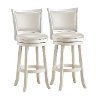 White Wash Bar Stools (Set of 2) - Woodgrove-3
