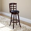 Cappuccino/ Black Leatherette Bar Stool - Woodgrove