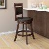 Cappuccino/ Black Leatherette Counter Height Stool - Woodgrove