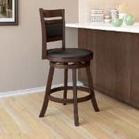 Cappuccino/ Black Leatherette Counterstool - Woodgrove