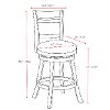 Cappuccino/ Black Leatherette Counterstool - Woodgrove-4