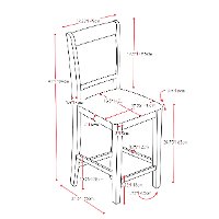 Brown Bonded Leather Counter Height Stool Pair