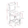 Brown Bonded Leather Counterstool Pair -1