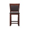 Brown Bonded Leather Counterstool Pair -5