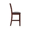 Brown Bonded Leather Counterstool Pair -6