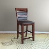 Chocolate Bonded Leather Counterstool Pair -2