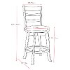 Espresso/ White Ladder Back Counter Height Stool - Woodgrove