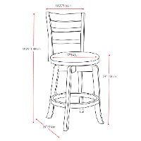 Espresso/ White Ladder Back Counter Height Stool - Woodgrove