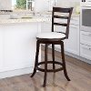 Espresso/ White Ladder Back Counter Height Stool - Woodgrove-2