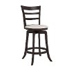 Espresso/ White Ladder Back Counter Height Stool - Woodgrove-3