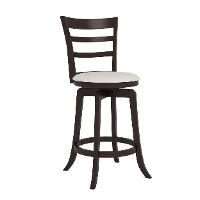 Espresso/ White Ladder Back Counter Height Stool - Woodgrove-3