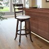 Espresso/ White Ladder Back Bar Stool- Woodgrove