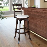 Espresso/ White Ladder Back Bar Stool- Woodgrove