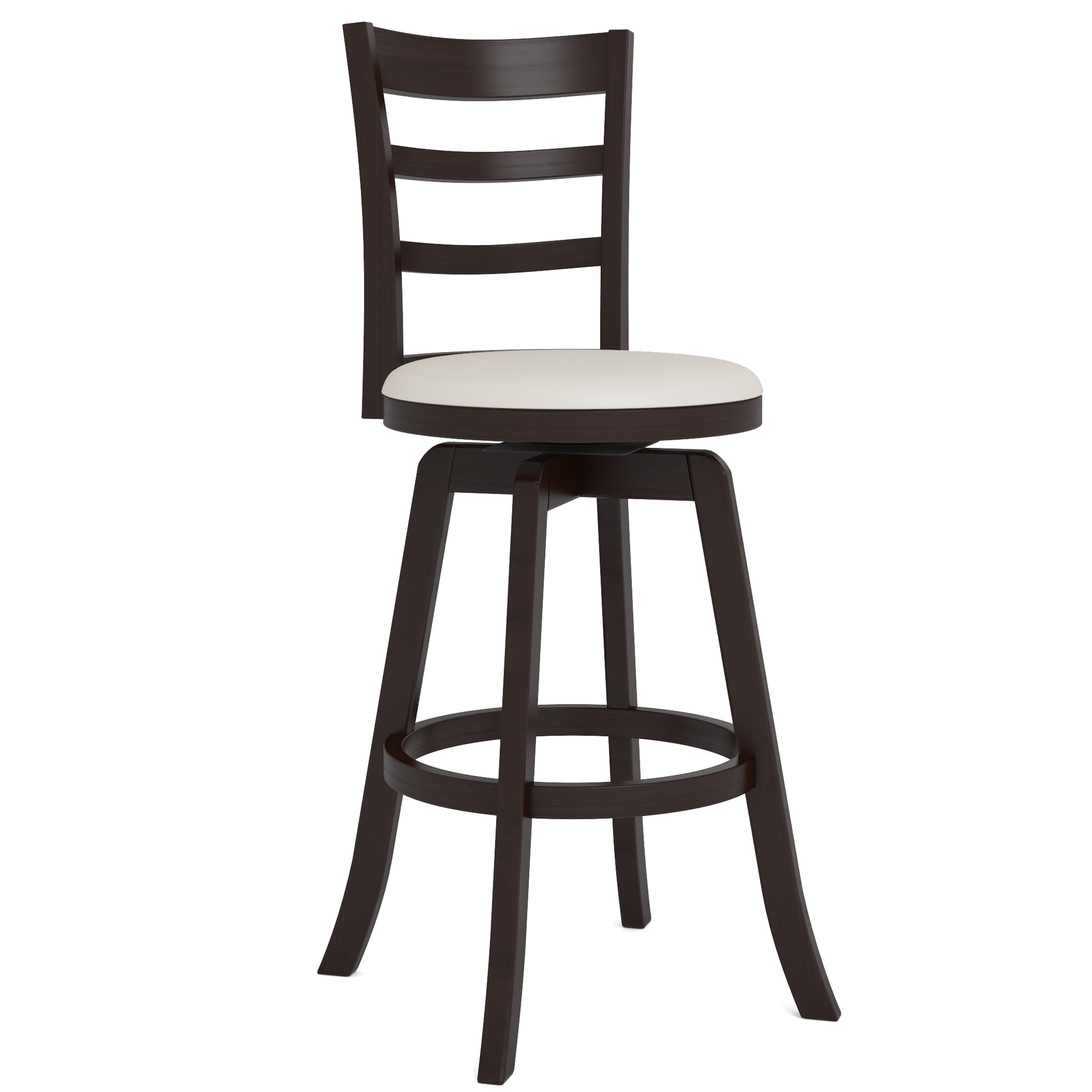 Espresso/ White Ladder Back Bar Stool- Woodgrove-2