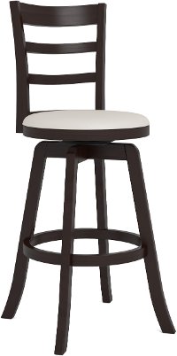 Espresso/ White Ladder Back Bar Stool- Woodgrove-2