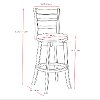 Espresso/ White Ladder Back Bar Stool- Woodgrove-4