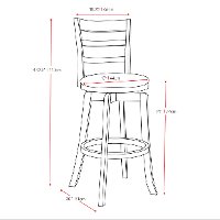 Espresso/ White Ladder Back Bar Stool- Woodgrove-4
