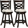 Cappuccino/ White Counter Height Stool (Set of 2) - Woodgrove