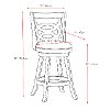 Cappuccino/ White Counter Height Stool (Set of 2) - Woodgrove-3