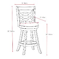 Cappuccino/ White Counter Height Stool (Set of 2) - Woodgrove-3