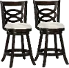 Woodgrove Dark Brown and White Counter Height Stool (Set of 2)