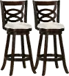 Woodgrove Dark Brown and White Bar Stool (Set of 2)
