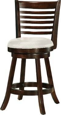 Cappuccino/ White Ladder Back Counter Height Stool (Set of 2) - Woodgrove-3