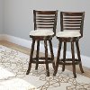 Cappuccino/ White Ladder-Back Bar Stool (Set of 2) - Woodgrove