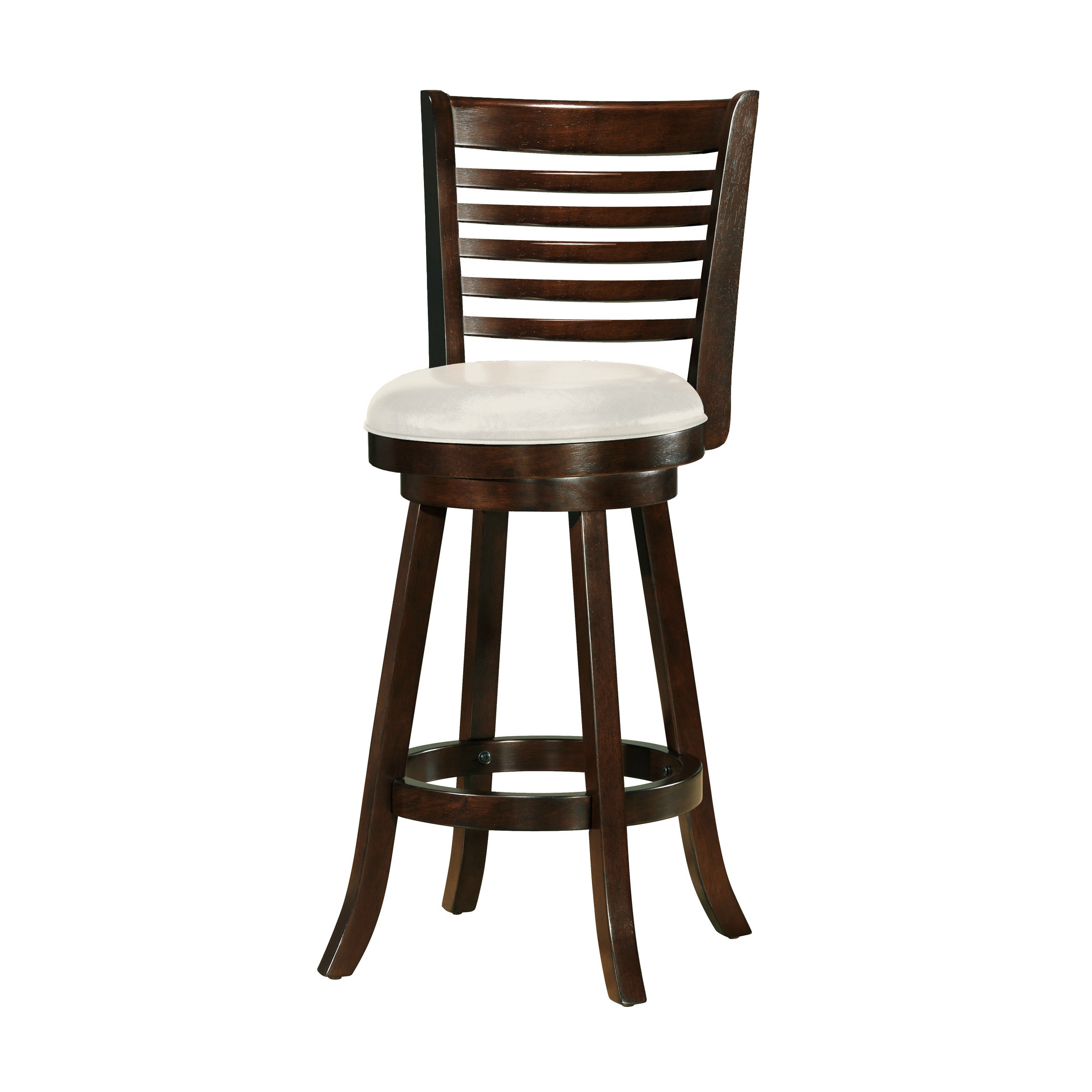 Cappuccino/ White Ladder-Back Bar Stool (Set of 2) - Woodgrove-3