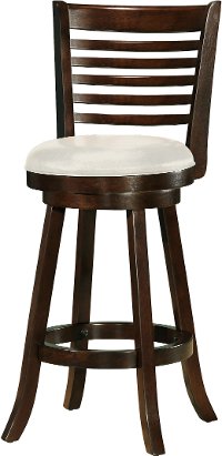 Cappuccino/ White Ladder-Back Bar Stool (Set of 2) - Woodgrove-3