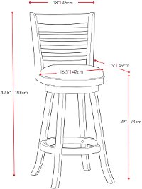 Cappuccino/ White Ladder-Back Bar Stool (Set of 2) - Woodgrove-4
