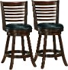 Cappuccino/ Black Bonded Leather Counter Height Stool Pair - Woodgrove