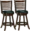 Cappuccino and Black Bonded Leather Counter Height Stool (Set of 2) - Woodgrove