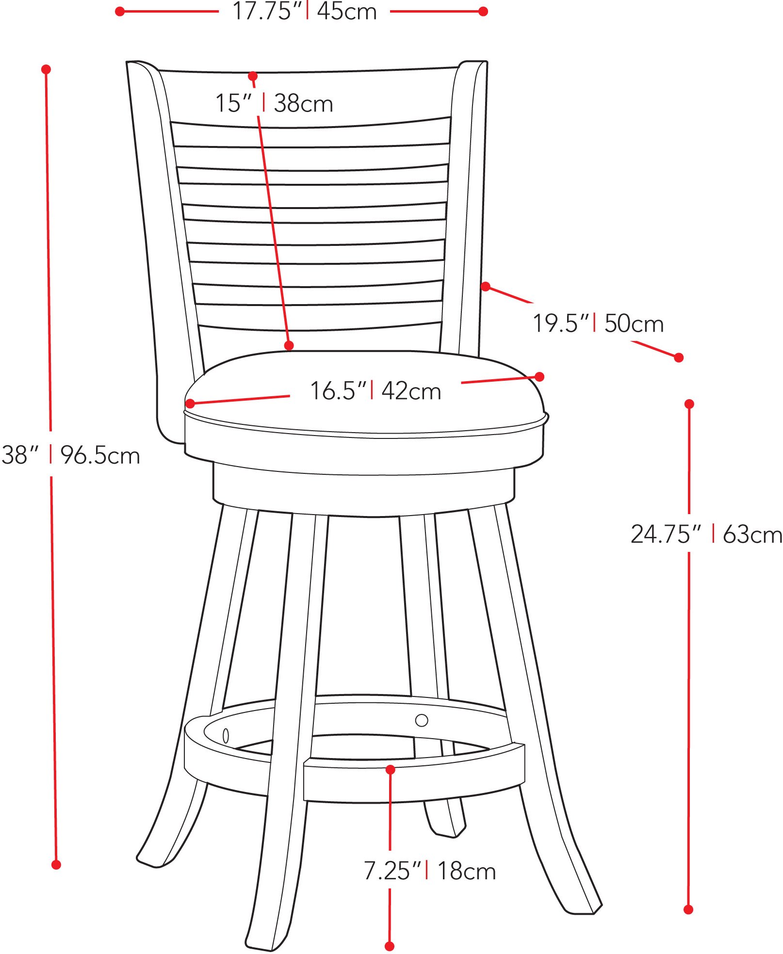 Cappuccino and Black Bonded Leather Counter Height Stool (Set of 2) - Woodgrove-4