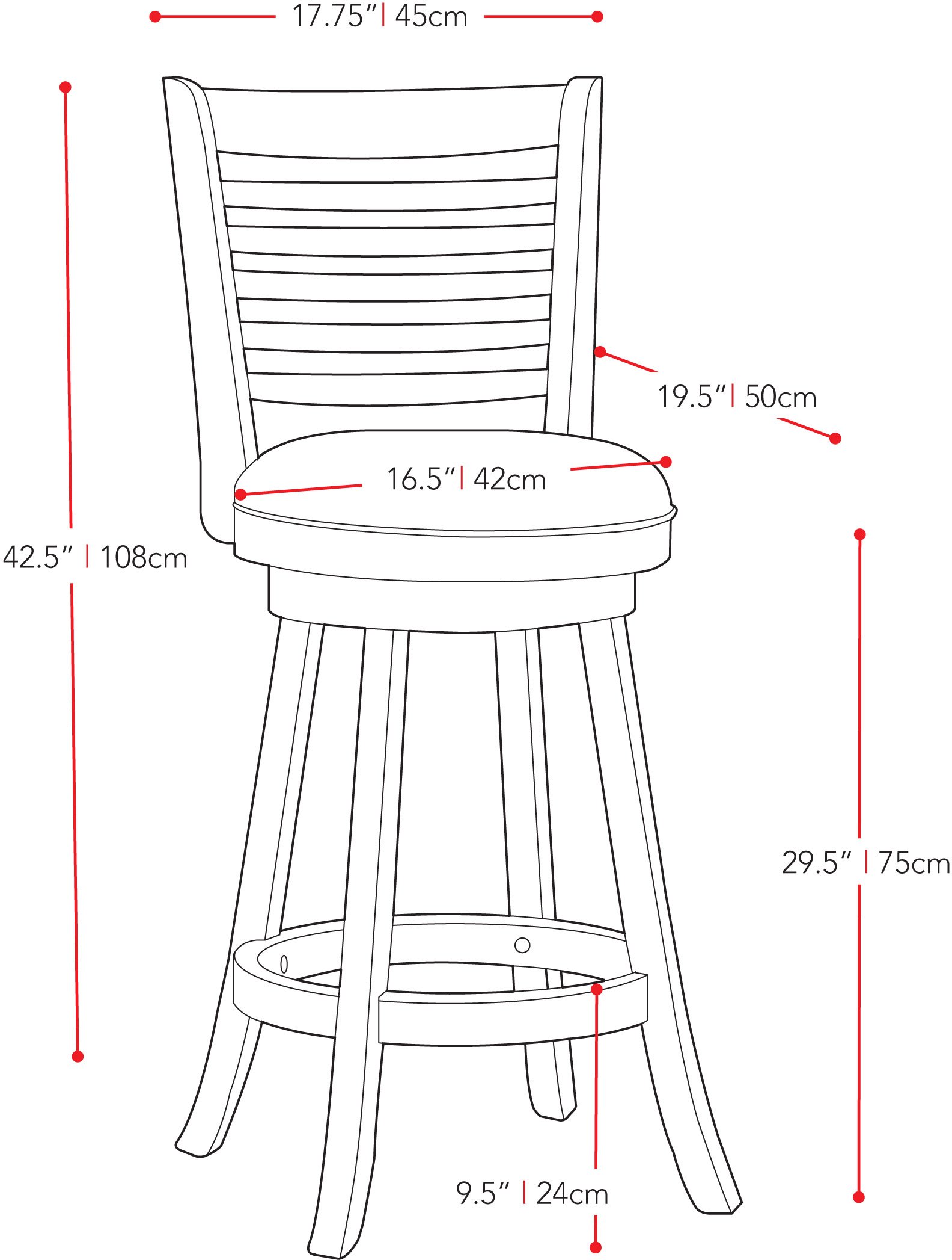 Cappuccino/ Black Bonded Leather Bar Stool Pair - Woodgrove-4