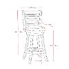 Cappuccino/ Black Bonded Leather Bar Stool Pair - Woodgrove-4