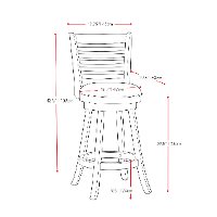 Cappuccino/ Black Bonded Leather Bar Stool Pair - Woodgrove-4