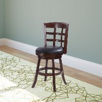 Cappuccino/ Black Leatherette Counter Height Stool - Woodgrove