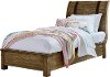 Clearance Rustic Casual Pine Twin Sleigh Bed - Nelson