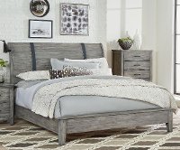 Rustic Casual Gray Queen Sleigh Bed - Nelson