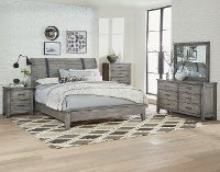 Rustic Gray Queen Sleigh Bed - Nelson-3