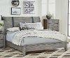 Clearance Rustic Gray King Sleigh Bed - Nelson
