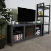 W58FP18CL Black 58 Inch Fireplace TV Stand - Walker Edison