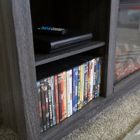 Black 58 Inch Fireplace TV Stand-2